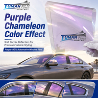 Film pour vitres de voiture Tuman Purple Chameleon à effet chromatique photochromique, 82% VLT, 99% UVR, 86% IRR, teinte pour vitres de voiture
