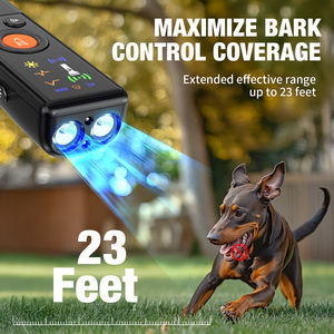 Dispositivo antiabbaiare portatile portatile ricaricabile per cani deterrente multifunzione schermo colorato Anti abbaiare repellente per cani con torcia elettrica - Product Image 6