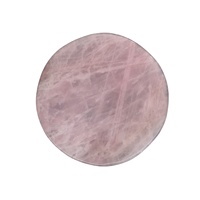 Offre Spéciale Haute Qualité De Quartz Rose Naturel Coaster Cristal Pierres Précieuses Rondes Coaster Pour La Décoration De Table