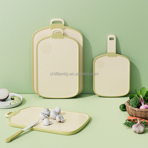 Set di taglieri da cucina personalizzati in plastica rettangolare antibatterica, lavabili in lavastoviglie, tre pezzi, per frutta e alimenti per bambini - Product Image 1
