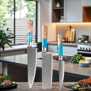 Ioko 67 lớp Damascus đầu bếp nhà bếp dao bán thịt Cleaver phong cách Nhật Bản Damascus Knife Set - Product Image 4