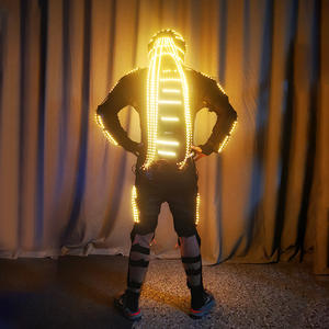 Costume de robot clignotant à LED <span class=keywords><strong>Predator</strong></span> Lighted Party Performance Wear Color Changing Rave Stage Glowing Dance Costume - Product Image 3