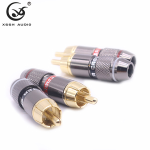 Connecteurs <span class=keywords><strong>RCA</strong></span> mâles Monster YIVO XSSH OEM personnalisables, de bonne qualité, en laiton plaqué or, pour câble audio HiFi. - Product Image 2