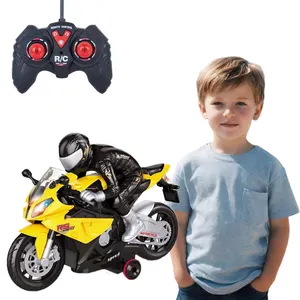1/20 радиоуправляемая модель мотоцикла 2CH игрушка для освещения и музыки мотоцикл 360 Вращающаяся радиоуправляемая игрушка для детей