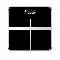 Balance de salle de bain portable au design fin pour la salle de sport, l'hôtel, précision 50g, balance numérique de poids corporel, vente en gros, balance en verre trempé