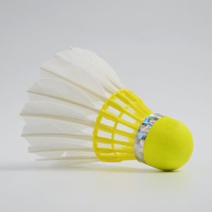Volant de <span class=keywords><strong>badminton</strong></span> Dmantis D51 en plumes d'oie, hybride 3 en 1, vitesse 75-78, jaune fluorescent, blanc naturel, durable, stable, vente en gros - Product Image 4