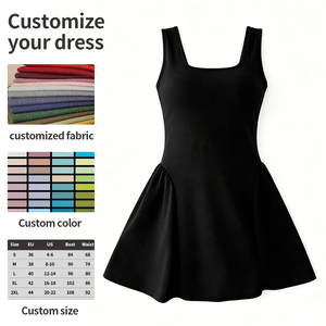 <span class=keywords><strong>Robe</strong></span> Courte Élégante <span class=keywords><strong>à</strong></span> Col Carré et Taille Cintrée, Mini-<span class=keywords><strong>Robe</strong></span> <span class=keywords><strong>d</strong></span>'<span class=keywords><strong>Été</strong></span> Chic <span class=keywords><strong>à</strong></span> <span class=keywords><strong>Bretelles</strong></span> pour Femme, Idéale pour les Rendez-vous et les Soirées - Product Image 1
