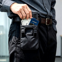 Portefeuille de voyage personnalisé pour passeport, anti-vol, avec ceinture de suspension, pour hommes