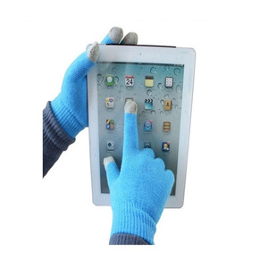 Gants en laine acrylique épais pour femmes et hommes, pour écran tactile et longueur poignet, pour la plage, l'hiver, la chaleur - Product Image 3