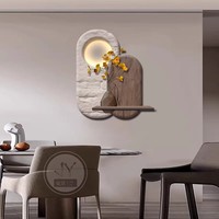 Art mural décoratif en grès 3D de style antique, décoration de couloir, art mural suspendu pour restaurant