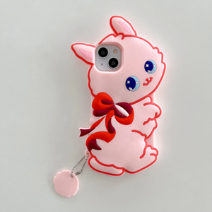 Mới thiết kế thời trang thỏ hình dạng điện thoại di động trường hợp đối với iPhone 15 14 13 12 11 XS XR x Pro Max không trượt <span class=keywords><strong>Silicone</strong></span> trường hợp điện thoại - Product Image 1