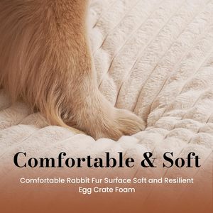 Cama para Perro Grande, Cama Ortopédica para Mascotas con Superficie de Felpa Suave y Espuma de Caja de Huevos, Lavable a Máquina, con Base Antideslizante - Product Image 4