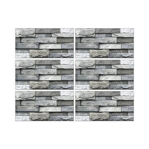 12pcs Marble Stone Self-Adhesive <b>Wall</b> <b>Sticker</b> PVC Detachable Home Decor <b>for</b> <b>Kitchen</b> & Bathroom Back Splash - Product Image 3