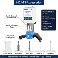 Viscosímetro Rotacional Digital JINGFEI NDJ 9S, 1-6000000 MPa/s, 9 Velocidades, Pantalla LED a Color, USB, RS232, Probador de Viscosidad de Laboratorio