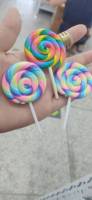 Breloques en résine en forme de sucettes Kawaii Minatrue de 75 mm de long et de 45 mm de diamètre pour loisirs créatifs, bonbons pour maison de poupée, décoration intérieure