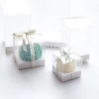 Offre spéciale Boîte d'emballage cadeau en plastique pour gâteau Boîte carrée en PVC Boîtes en plastique transparentes