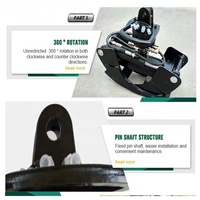 Rotateur hydraulique de prix usine de Kunyou bridé pour la prise de grue de rondin 1t 3t 4t 5t 6t
