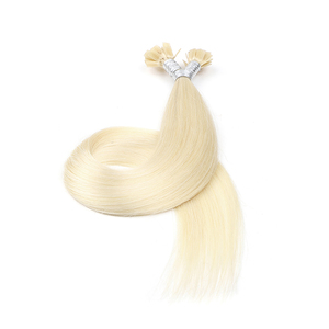Extensions de cheveux blondes à pointe plate K.SWIGS, 100% cheveux humains vierges, pré-collées à la kératine, cuticules alignées, sans perte, lisses, vente en gros - Product Image 3