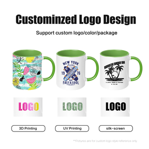 Tazas de Café de Cerámica de 11 oz con Logotipo Personalizado, Tazas de Té con Interior Colorido para Regalos Empresariales, <span class=keywords><strong>Taza</strong></span> Blanca para Sublimación - Product Image 4