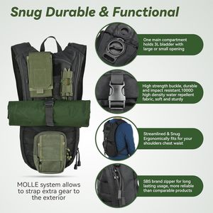 Muestra gratis Mini Tactical Camo Water Backpack Reservoir Bag Water Bladder Carrier Pack MOLLE Paquete de hidratación para chaleco táctico - Product Image 5