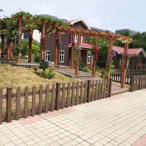 Короткий деревянный штакетник забор композитный деревянный забор - Product Image 1