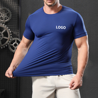 T-Shirts de Sport Slim Fit Haute Qualité pour Hommes avec Logo Personnalisé Imprimé Muscle – 87.6% Nylon 12.4% Spandex – Blanks de T-Shirts
