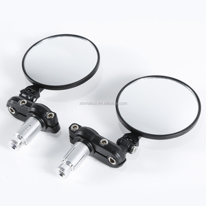 Rétroviseurs ronds pour <span class=keywords><strong>guidon</strong></span> de <span class=keywords><strong>moto</strong></span>, 7/8 pouces, pour Honda, Kawasaki, Aprilia, BMW, rétroviseur latéral XF110801-ZB - Product Image 2