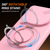 Nouvelle conception d'étui de téléphone magnétique antichoc en PC+TPU pour Redmi Note 14 Pro 15 14, protection arrière avec support rotatif à 360 degrés