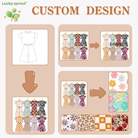 Set pakaian anak perempuan lengan panjang, atasan Turtleneck lengan panjang gaya Barat motif kustom kaki lebar dua potong