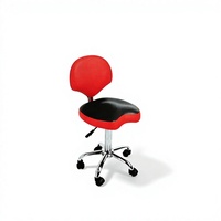Kit Completo de Muebles para Barbería Rojo y Negro, Silla de Barbero, Espejo de Estilismo, Gabinete, Taburete para Técnico, Equipo Completo para Salón de Belleza