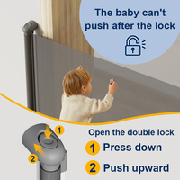 Barrière de sécurité rétractable en fer robuste et innovante pour bébé, avec grille coulissante en maille, multifonction, certifiée ISO9001, pour escaliers