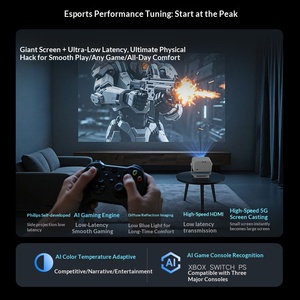 Projecteur Ultra-HD <span class=keywords><strong>4K</strong></span> pour la maison avec système d'exploitation Android, 2000 ANSI Lumens, stabilisateur Sky-Eye, mise au point automatique, design portable, version améliorée - Product Image 3