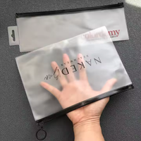 Sacs en plastique à fermeture éclair givrés recyclables imprimés sur mesure avec logo sérigraphié, 100 pièces pour bijoux et montres, vente en gros