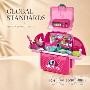 Ensemble de jeu de <span class=keywords><strong>cuisine</strong></span> portable 2 <span class=keywords><strong>en</strong></span> 1 pour enfants, sac à dos de <span class=keywords><strong>cuisine</strong></span> avec casseroles, poêles et ustensiles, jouet de jeu de rôle, vente <span class=keywords><strong>en</strong></span> gros - Product Image 6