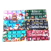 Grande barre de chocolat à thème de Noël, jouet anti-stress en PU souple à récupération lente, multicolore, emballé en boîte/sac OPP, pour les 14 ans et plus