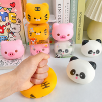 Jouet Tigre Mignon à Presser à Rebond Rapide Anti-Stress Décompression Animal Squishy Fidget de Bureau Cadeau Boîte Mystère Vente en Gros