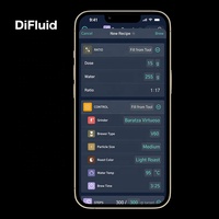 Báscula Digital para Preparación de Café DiFluid Microbalance Ti Precision, Color Negro, con Temporizador y Seguimiento por Aplicación Inteligente
