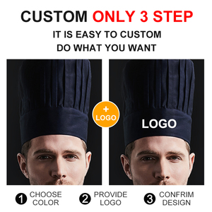 Sombrero ajustable para adultos con diseño de logotipo de impresión personalizado al por mayor, gorro ajustable para restaurante, té de la leche, servicio de comida, gorra de Chef, tipos de <span class=keywords><strong>boinas</strong></span> para hombres - Product Image 5