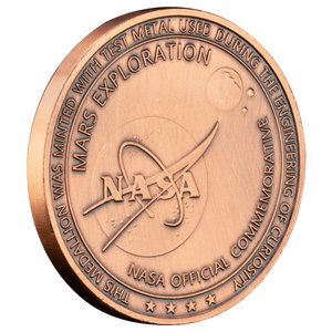 Moneda Conmemorativa Oficial de la NASA del Aterrizaje del Vehículo Explorador Mars Curiosity el 5 de Agosto de 2012, Bañada en Bronce - Product Image 6