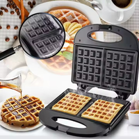 Mini Gaufrier Électrique Antiadhésif Corps en Acier Inoxydable 220V Prise EU Commercial Multifonctionnel pour Restaurant Hôtel