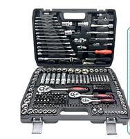 Juego de Herramientas Mecánicas Profesional de 216 Piezas, Duradero, de Acero Inoxidable 201, con Llave de Trinquete, Adaptadores de Destornillador y Herramientas Manuales