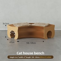 Meilleures ventes : Banc-canapé pliable pour chat, tabouret long en papier, décoration artistique pour salon, Saint-Valentin, Noël, Pâques