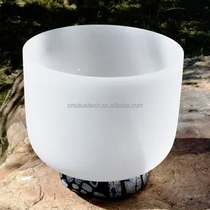 Hot Sale Q're Sound Healing Instruments Chakra Tuned 99.99% Quartz Crystal Sound Bowl Frosted Quartz Crystal Singing Bowl