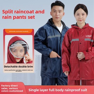 Conjunto de Impermeable para Motocicleta de Tela Oxford Engrosada de una Sola Capa, Protección Completa <span class=keywords><strong>contra</strong></span> <span class=keywords><strong>Lluvia</strong></span> Intensa, Traje de <span class=keywords><strong>Lluvia</strong></span> Reflectante para Motociclistas - Product Image 4