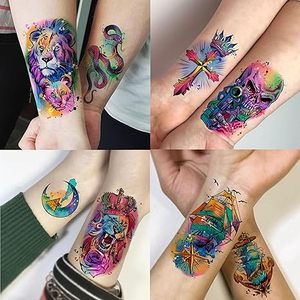 82 fogli <span class=keywords><strong>fiori</strong></span> tatuaggi temporanei adesivi rose <span class=keywords><strong>farfalle</strong></span> Multi-colore stile misto Body Art tatuaggi temporanei per le donne - Product Image 4