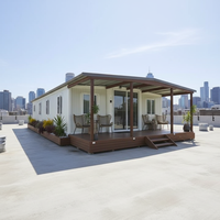 Maison flottante préfabriquée de luxe, structure en acier imperméable, hôtel flottant, villa modulaire, 2 chambres, prête à être expédiée, parc