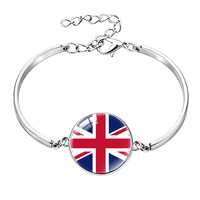 Bracelet en métal avec chaîne, motif drapeau national syrien personnalisé, cabochon en verre, bracelet de poignet avec pierre précieuse pour souvenir touristique et cadeau pour fans