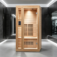 Sauna Uap Inframerah Kayu Solid Fleuran Modern dengan Panel Kontrol Komputer untuk 2 Orang - Ramah Lingkungan untuk Penggunaan Rumah & Komersial