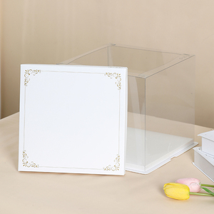 10x10 inch rõ ràng vuông cao trong suốt Bánh hộp đám cưới sinh nhật bên Hộp quà tặng - Product Image 6