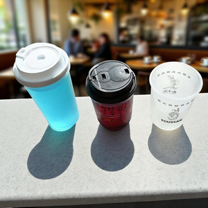 Biểu Tượng Tùy Chỉnh Chất Béo Cốc Nhựa 16Oz Dùng Một Lần Trà Sữa Nước Đá Cà Phê Cứng PP Matte Cà Phê Nhựa Mập Cup Với PP Có Nắp Đậy - Product Image 5